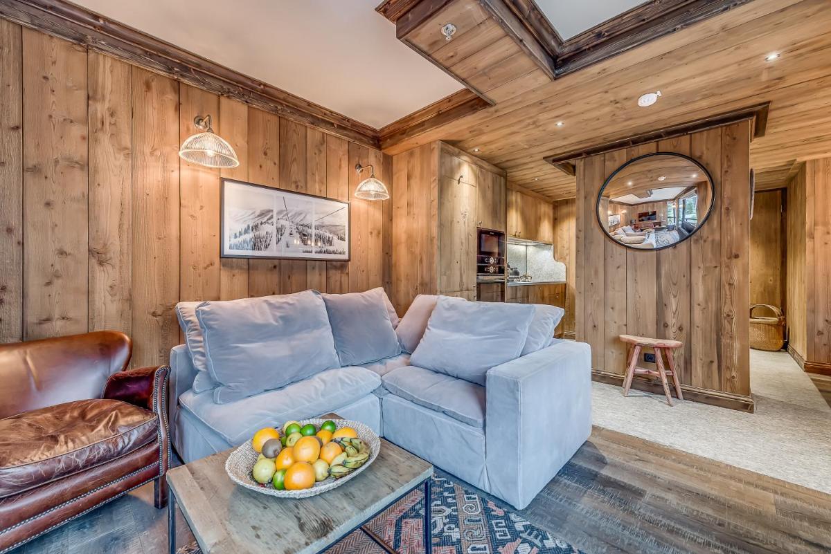 Coin salon dans l'établissement Hotel & Spa Le Val d'Isère
