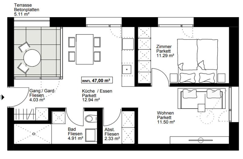 Neu erstellte Wohnung mit Balkon in Hard - Housity