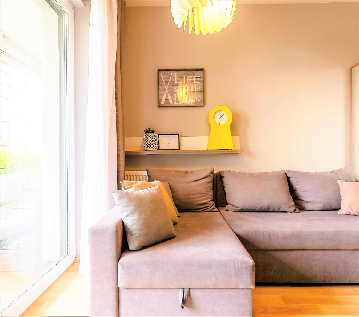 Marina Apartment - przy jeziorze, taras, TV55