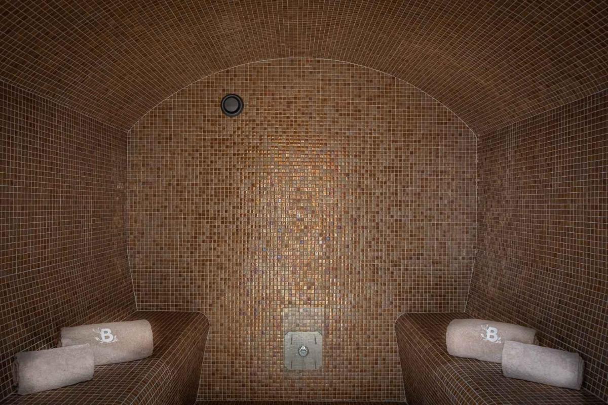 Salle de bains dans l'établissement La Borde en Sologne Château & Spa