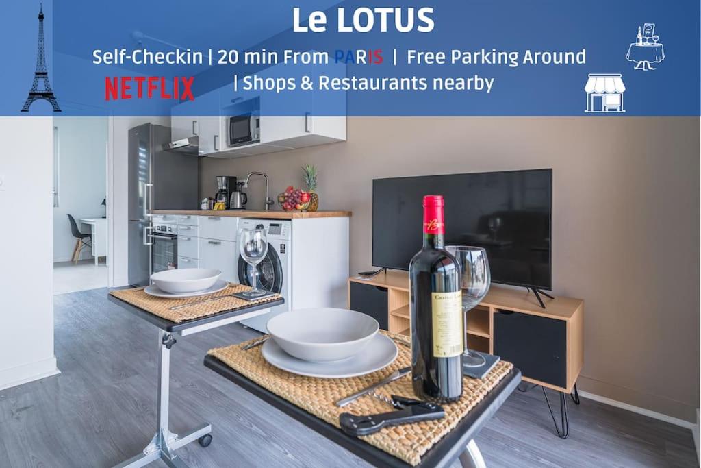 LE LOTUS - Self Checkin - 20min from Paris - Free Parking around - Hizvo