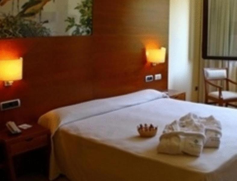 Cama o camas de una habitación en Hotel Balneario Valle del Jerte