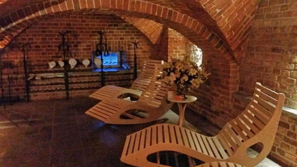 Ein Sitzbereich in der Unterkunft Herrenhaus Borghorst