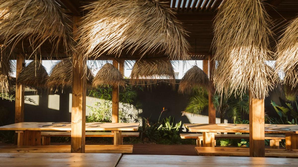Um jardim no exterior de The Salty Pelican Yoga & Surf Retreat