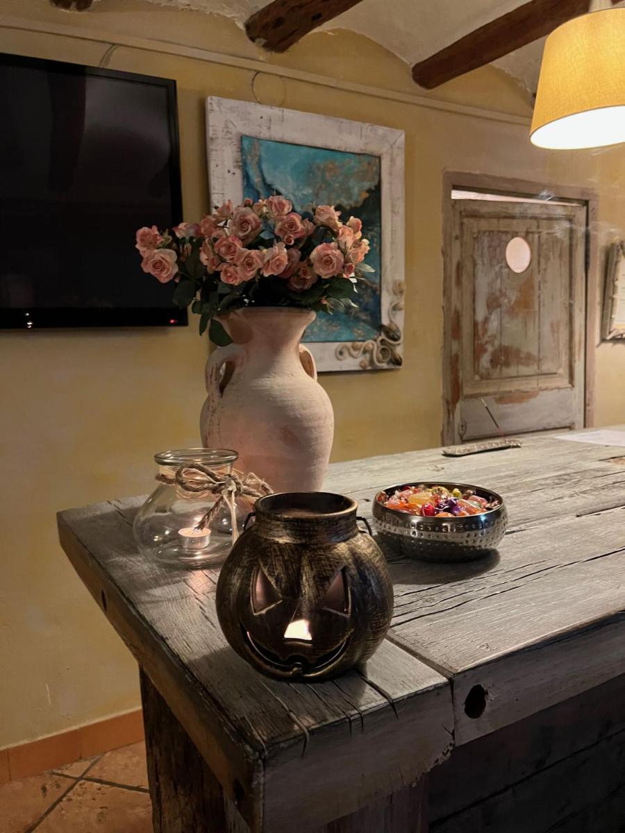 Una televisión o centro de entretenimiento en Les Vinyes Alojamiento Rural Boutique & SPA