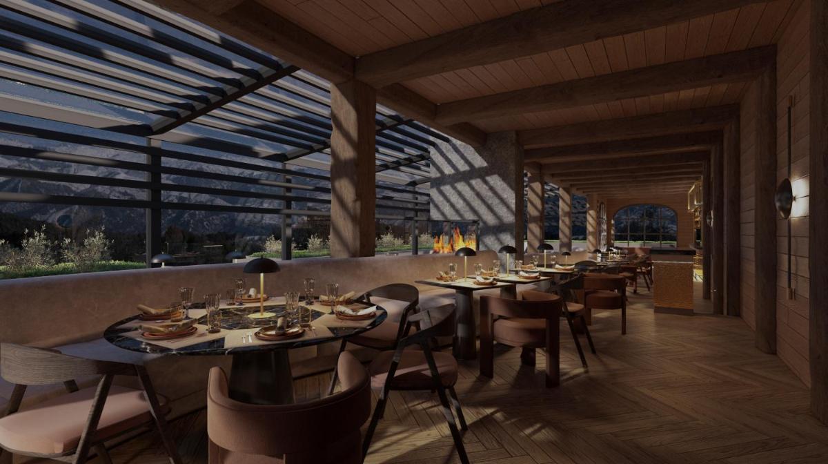 Un restaurante o sitio para comer en Hotel Maribel