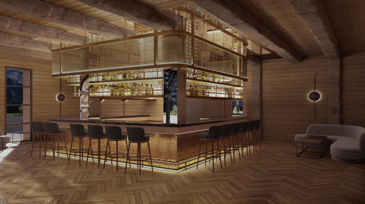 El salón o zona de bar de Hotel Maribel