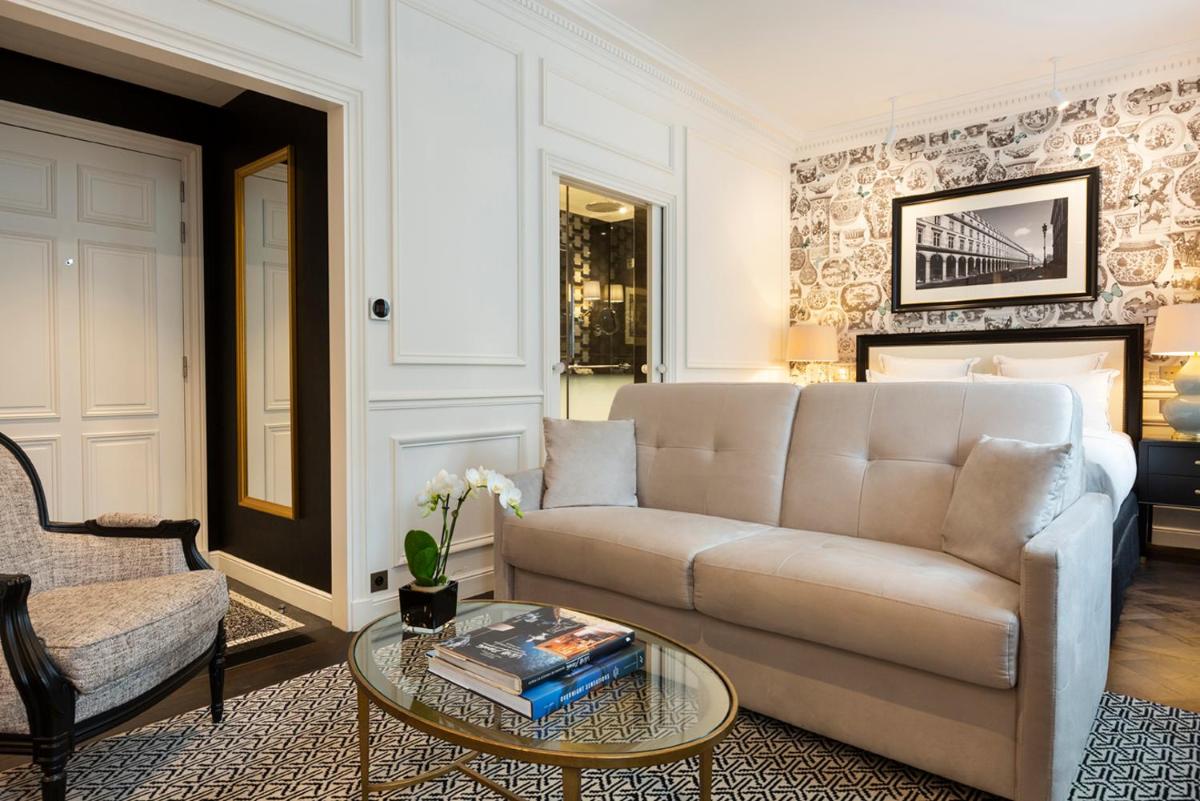 Coin salon dans l'établissement Hôtel Keppler