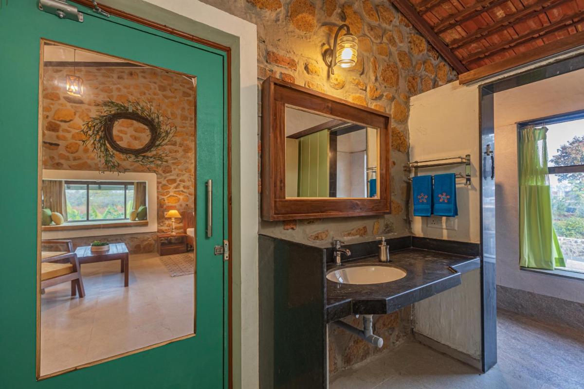 SaffronStays Lake House Bouganvillea, Nashik - rustic pool villa with great lake views and patio dining - Housity