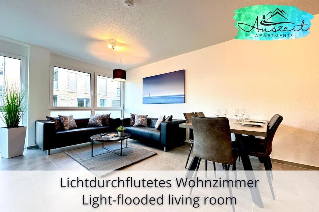 Suitetrails - Auszeit Apartment DELUXE am Uferpark - nur 100 m bis zum Bodensee, direkt am Bodenseeradweg, 2 Schlafzimmer, 2 Sonnenbalkone, schnelles WLAN, kostenloser Tiefgaragenstellplatz, für bis zu 4 Personen