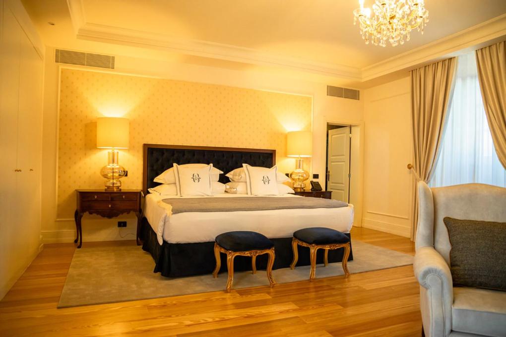 Uma cama ou camas num quarto em Solar do Requeijo by Luna Hotels & Resorts