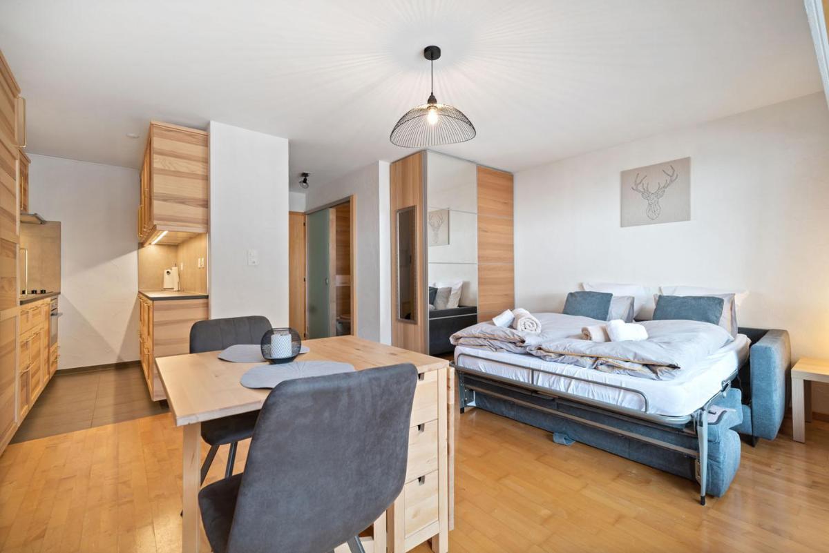 Charmant studio rénové situé dans les bains d'Ovronnaz, immeuble les Sources - Housity