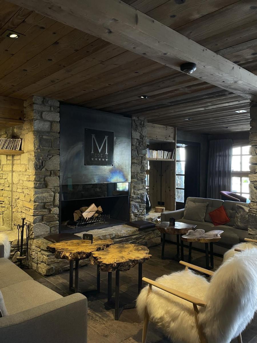 Coin salon dans l'établissement M de Megève