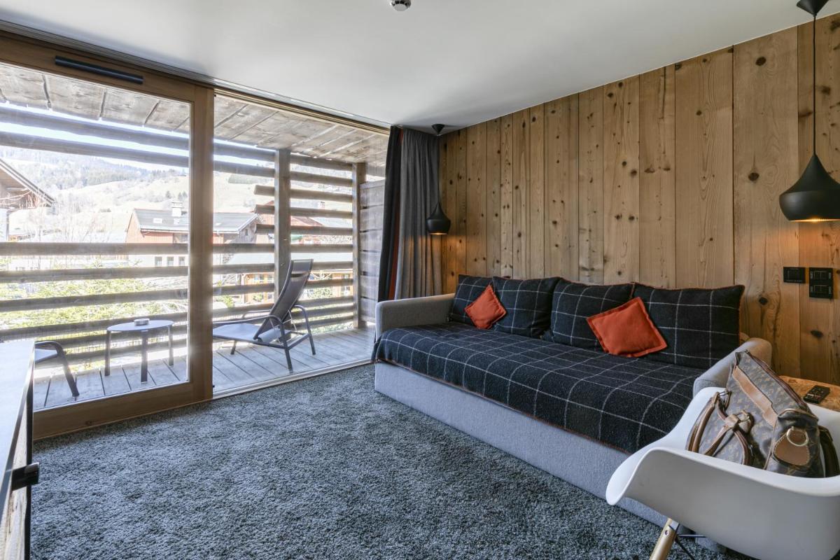 Coin salon dans l'établissement M de Megève
