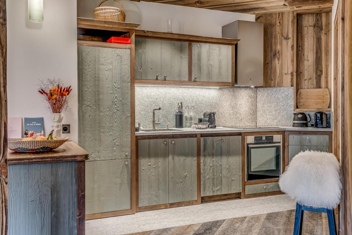 Cuisine ou kitchenette dans l'établissement Hotel & Spa Le Val d'Isère