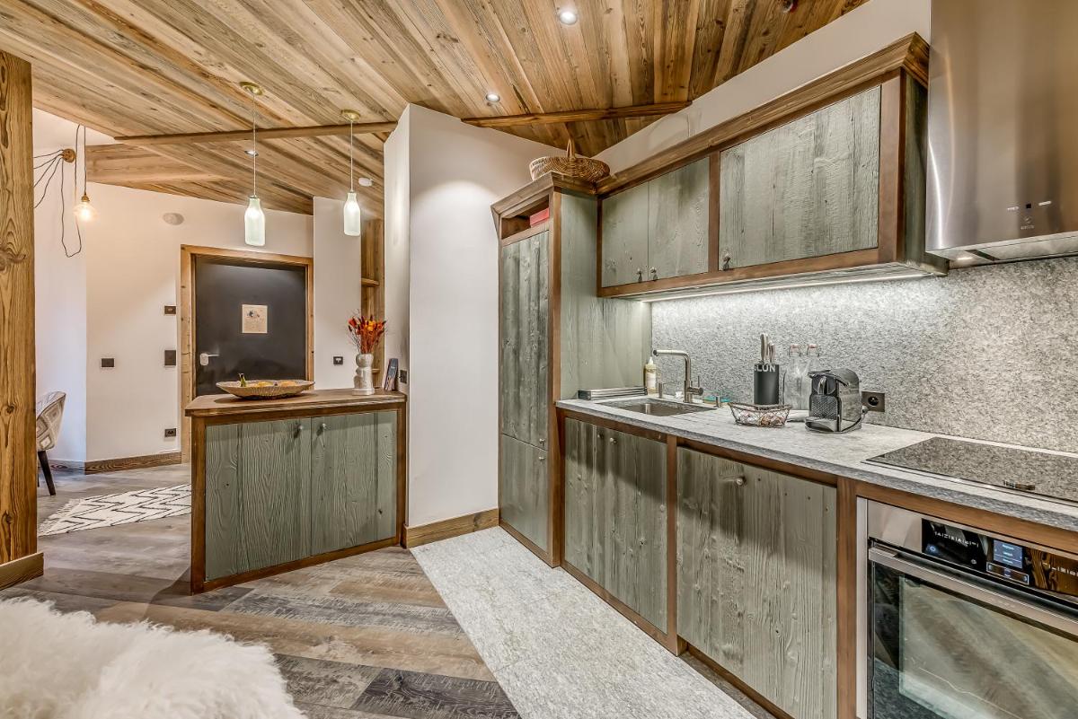 Cuisine ou kitchenette dans l'établissement Hotel & Spa Le Val d'Isère