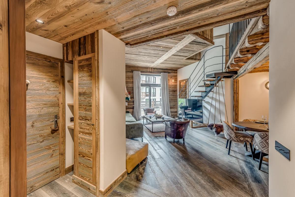 Coin salon dans l'établissement Hotel & Spa Le Val d'Isère