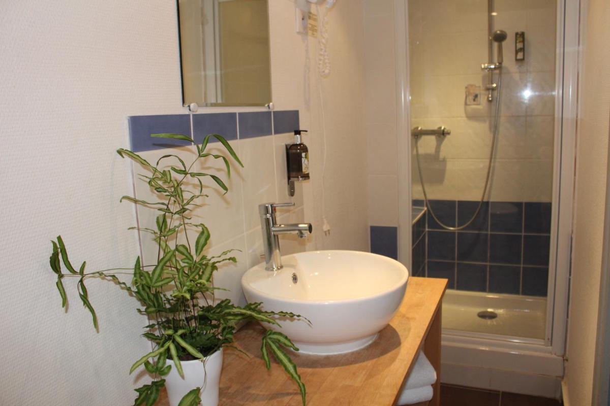 Salle de bains dans l'établissement Hôtel & Spa Chai De La Paleine