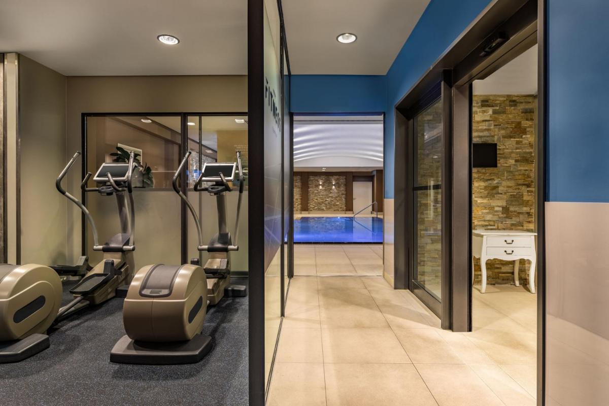 Das Fitnesscenter und/oder die Fitnesseinrichtungen in der Unterkunft Berlin Marriott Hotel