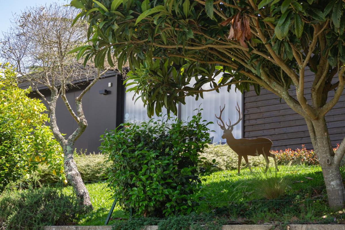 Um jardim no exterior de Prazer da Natureza Resort & Spa