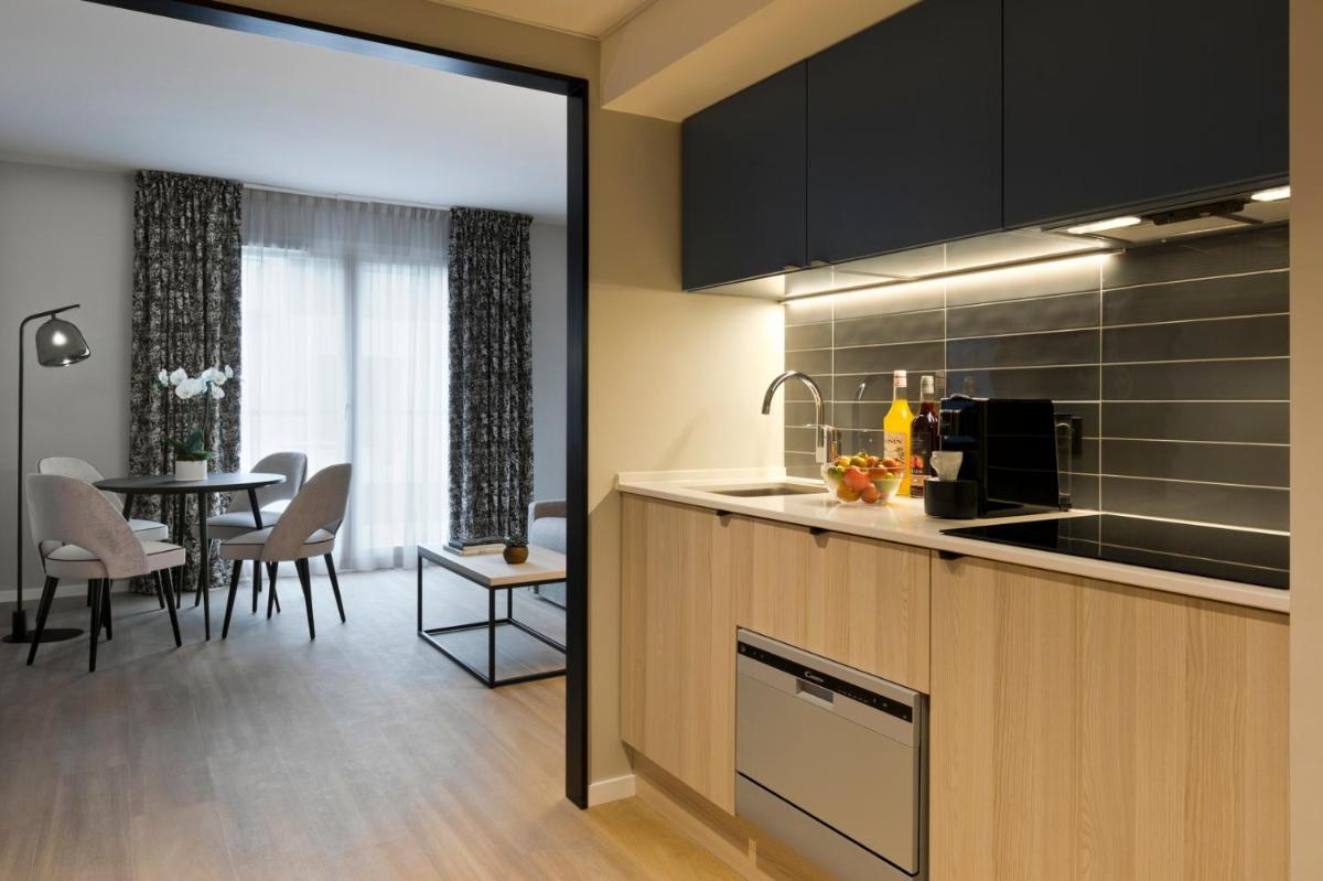 Cuisine ou kitchenette dans l'établissement Citadines Eurometropole Strasbourg