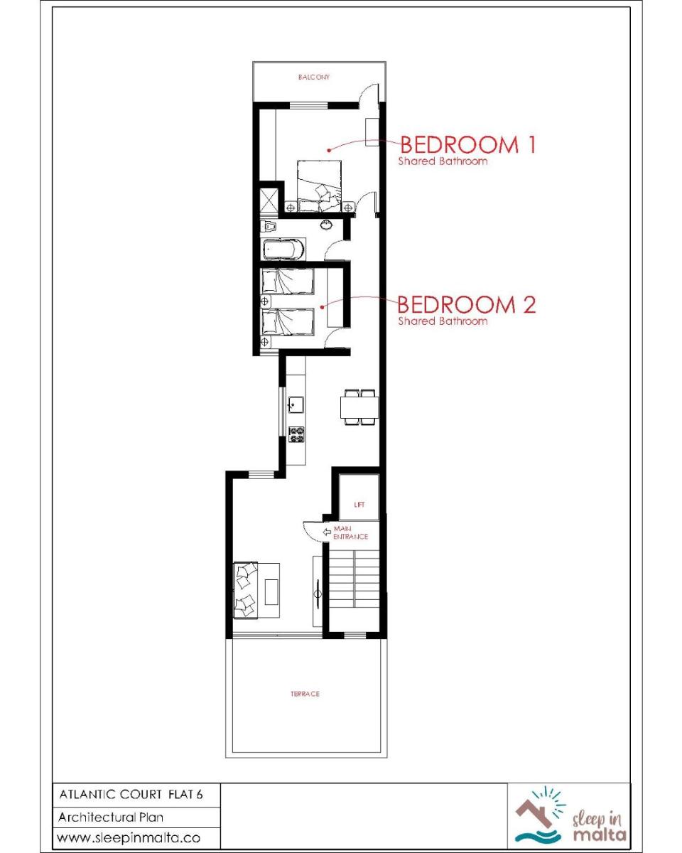 F6 Room 1, Private Room one small double bed shared bathroom in shared Flat - Housity