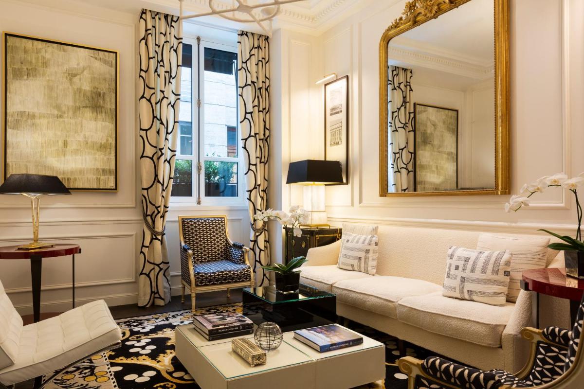 Coin salon dans l'établissement Hôtel Keppler