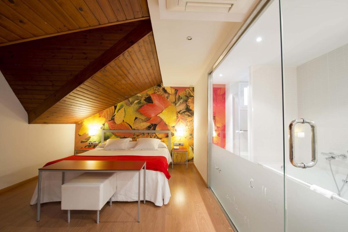 Cama o camas de una habitación en Hotel Restaurant Pessets & SPA