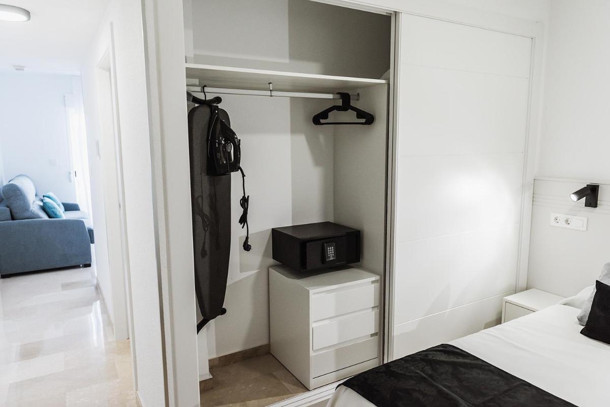Cama o camas de una habitación en Nacavi Albir Aparthotel
