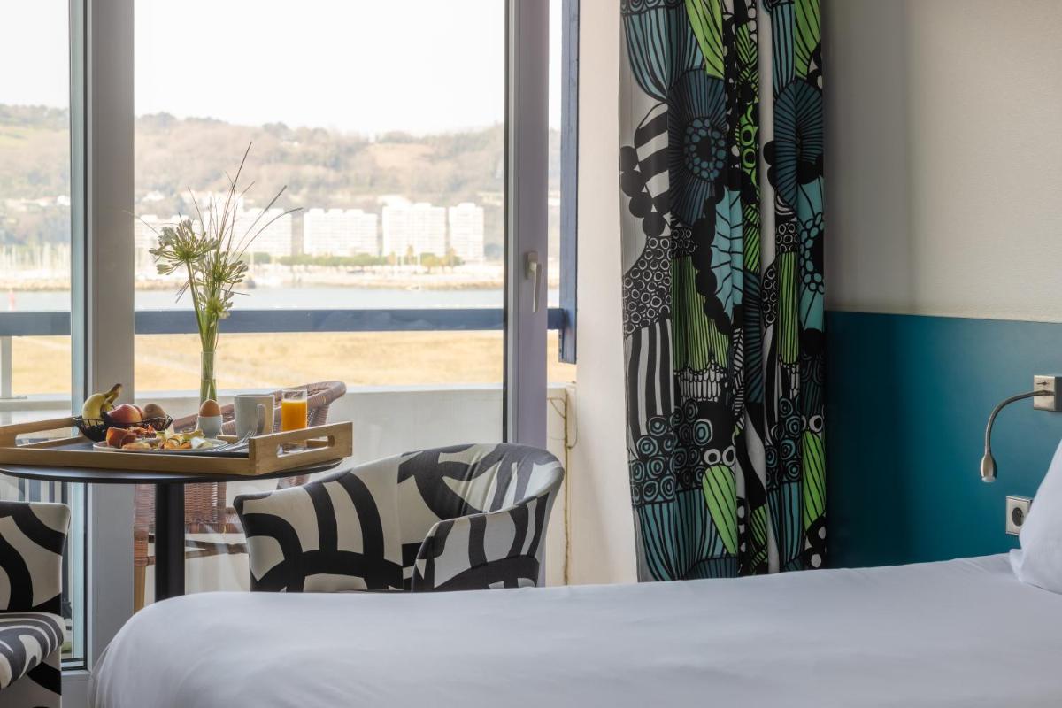 Un ou plusieurs lits dans un hébergement de l'établissement Hôtel Serge Blanco - Relais Thalasso & Spa