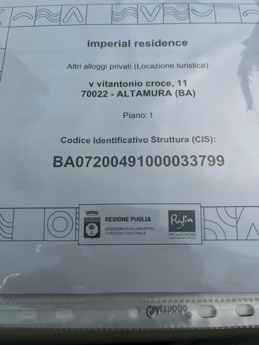 Casa vacanza Imperial Residence Altamura WI FI CIN IT 0 7 2 0 0 4 c 2 0 0 0 0 7 4 8 2 - Housity