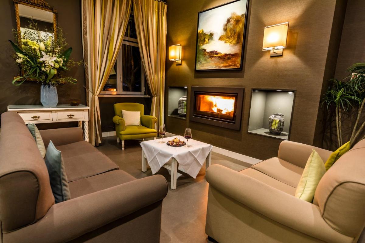 Uma área de estar em Grande Hotel das Caldas da Felgueira