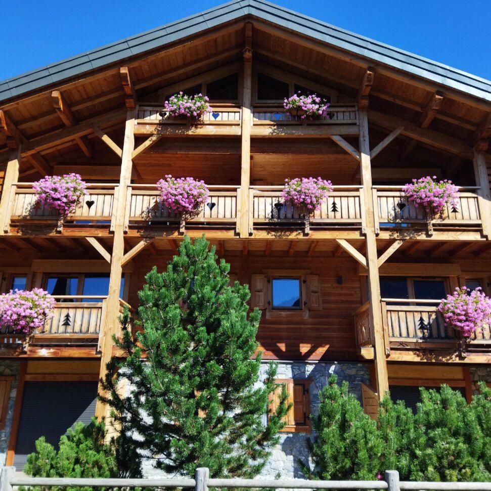 Balcon ou terrasse dans l'établissement Les Chalets de La Griyotire