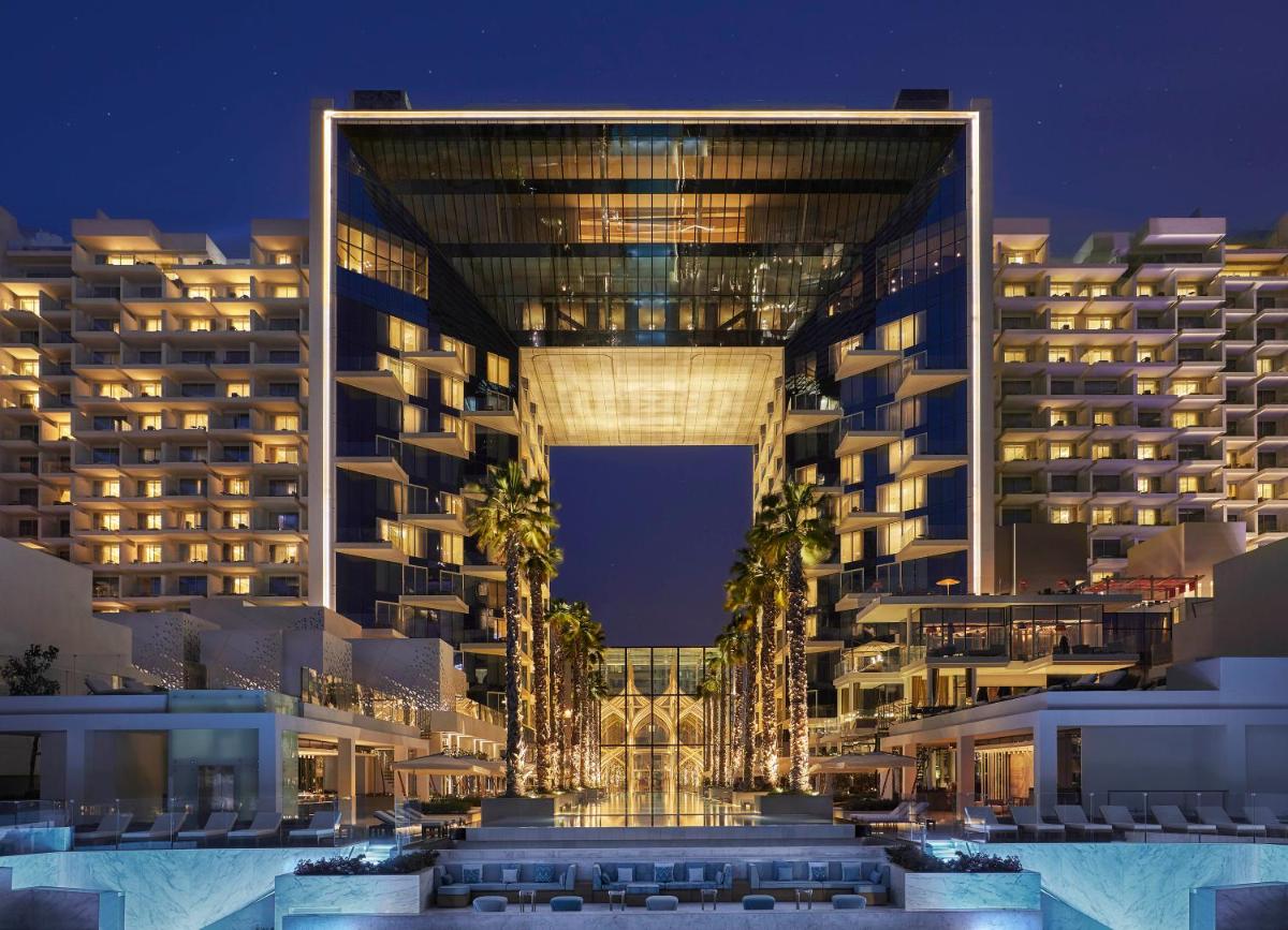 a rendering of a large building at night at FIVE Palm Jumeirah Dubai in Dubai