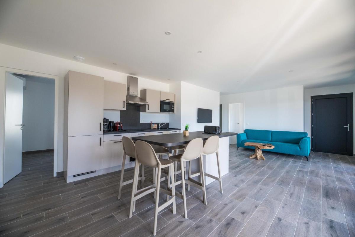 Cuisine ou kitchenette dans l'établissement Résidence Pierre & Vacances Premium Les Terrasses d'Arsella