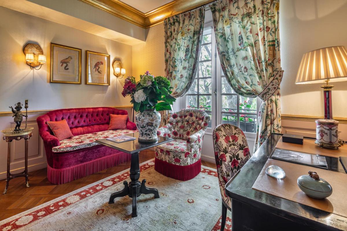 Coin salon dans l'établissement Villa Gallici Hôtel & Spa