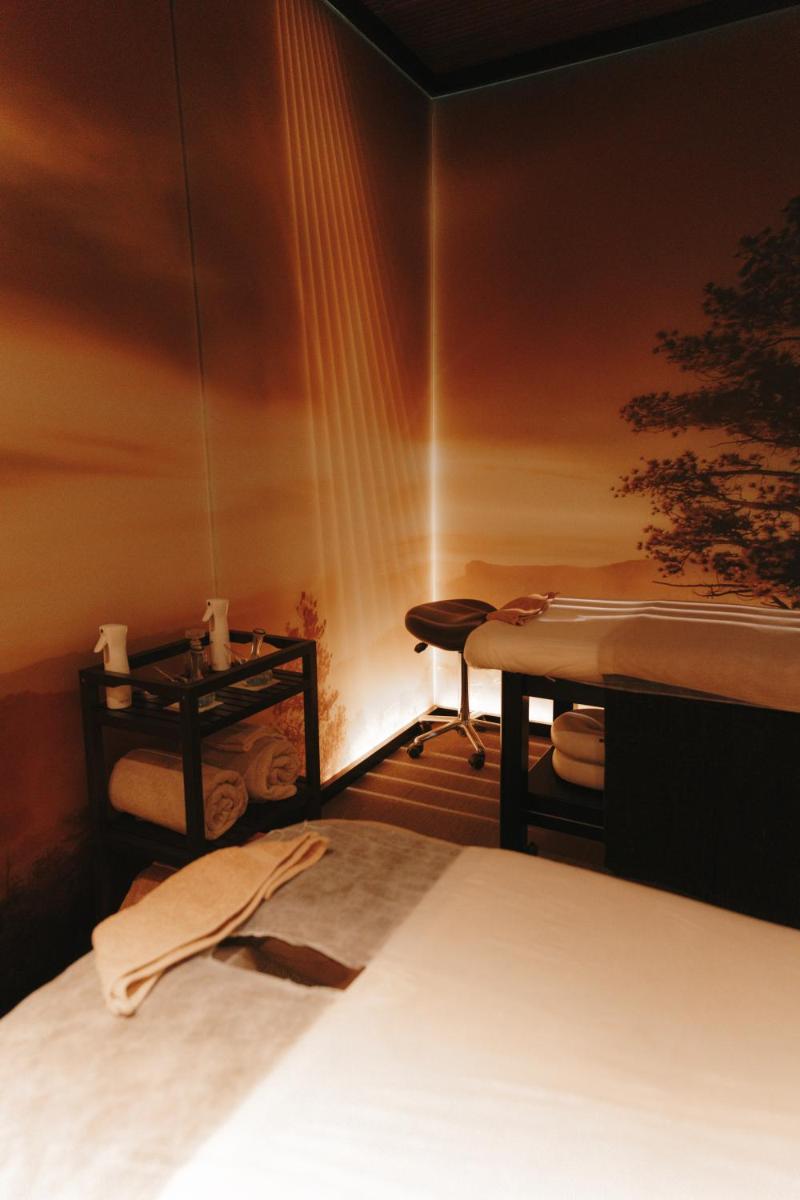 Cama o camas de una habitación en Hotel Spa Balfagon