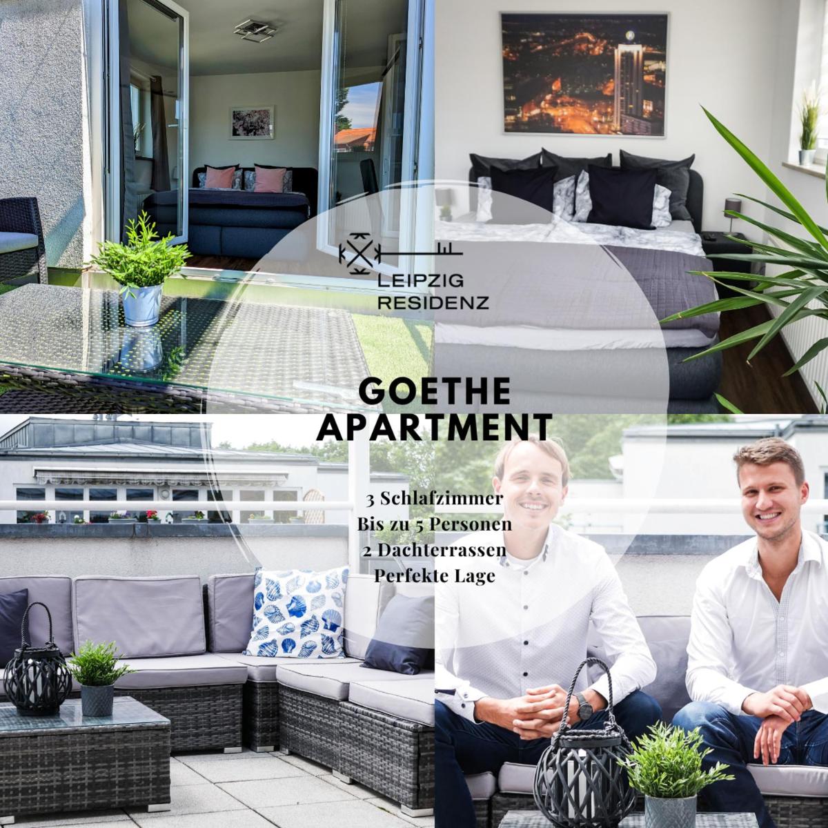 Leipzig Residenz Goethe Apartment mit 2 Dachterrassen - Housity