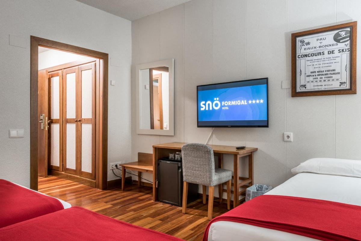 Cama o camas de una habitación en Snö Hotel Formigal