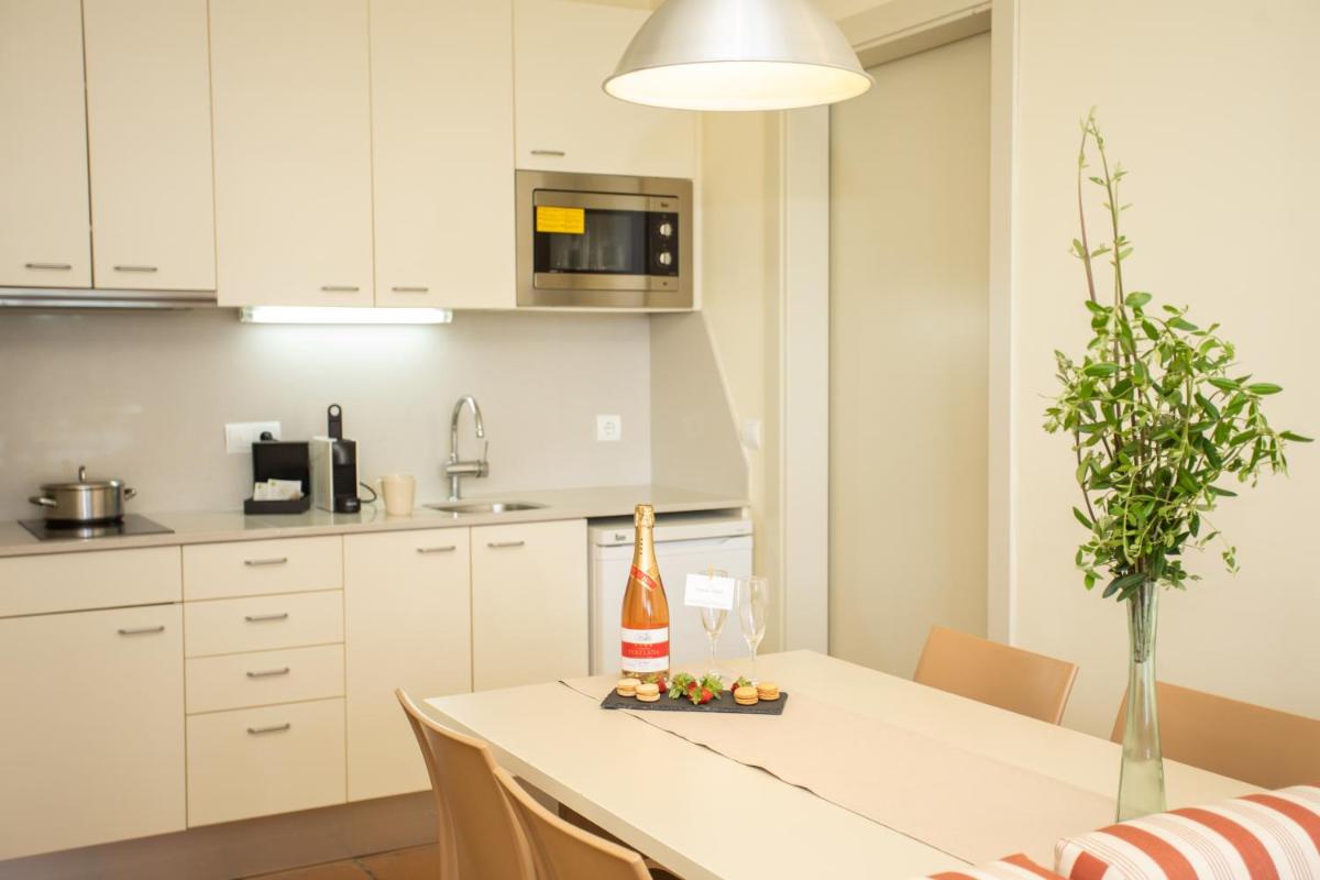 Una cocina o zona de cocina en Aparthotel Ciutat de Palol