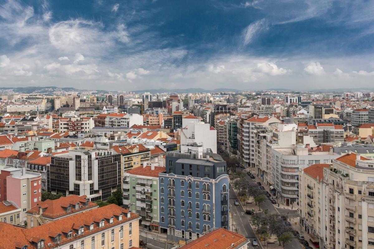 Uma vista geral de Lisboa ou a vista da cidade a partir do hotel