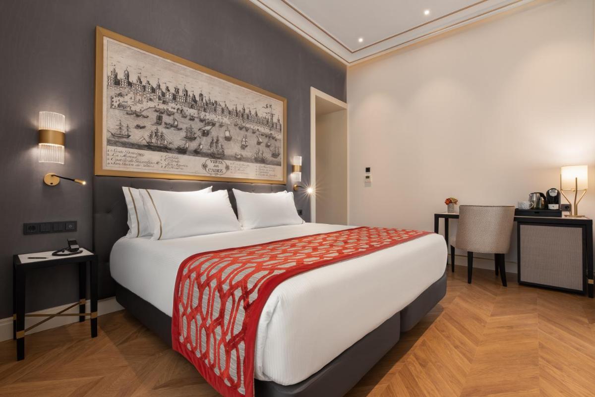 Cama o camas de una habitación en Áurea Casa Palacio Sagasta by Eurostars Hotel Company