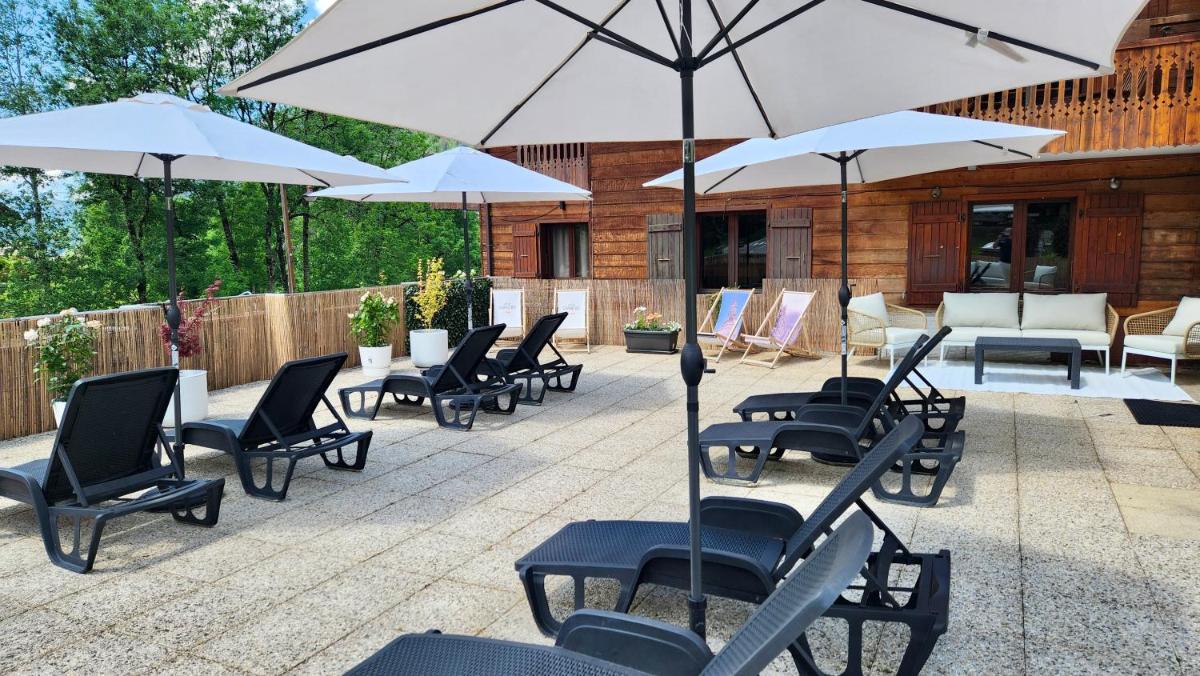 Terrasse ou espace extérieur de l'établissement Hôtel et Spa Le Vermont