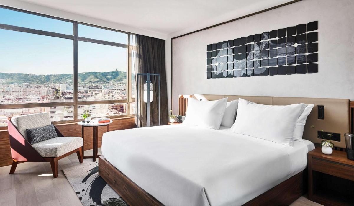 Cama o camas de una habitación en Nobu Hotel Barcelona