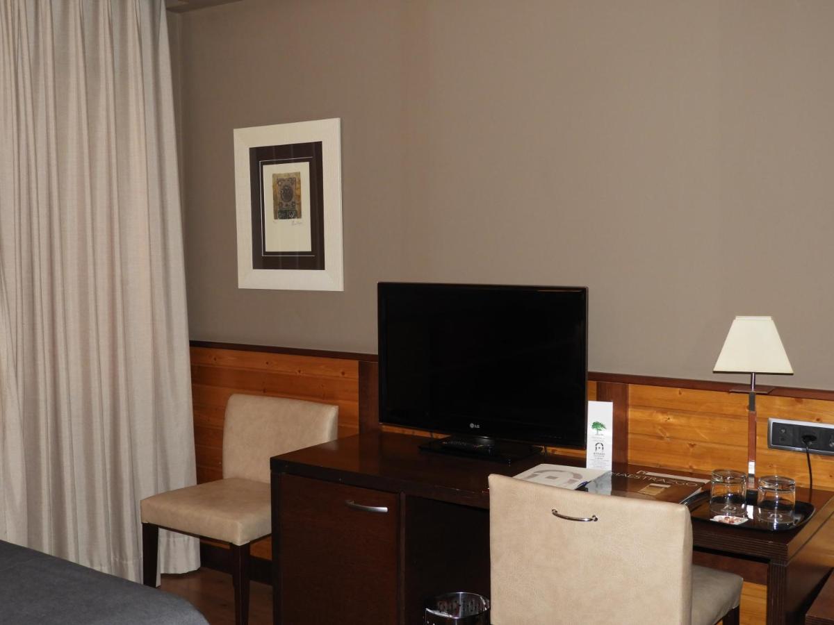 Una televisión o centro de entretenimiento en Hotel Spa Balfagon