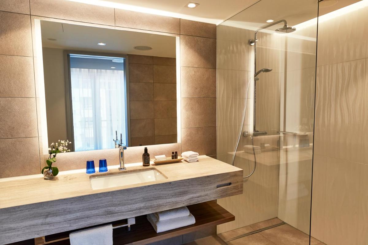 Ein Badezimmer in der Unterkunft Steigenberger Hotel Hamburg Ein Badezimmer in der Unterkunft Steigenberger Hotel Hamburg
