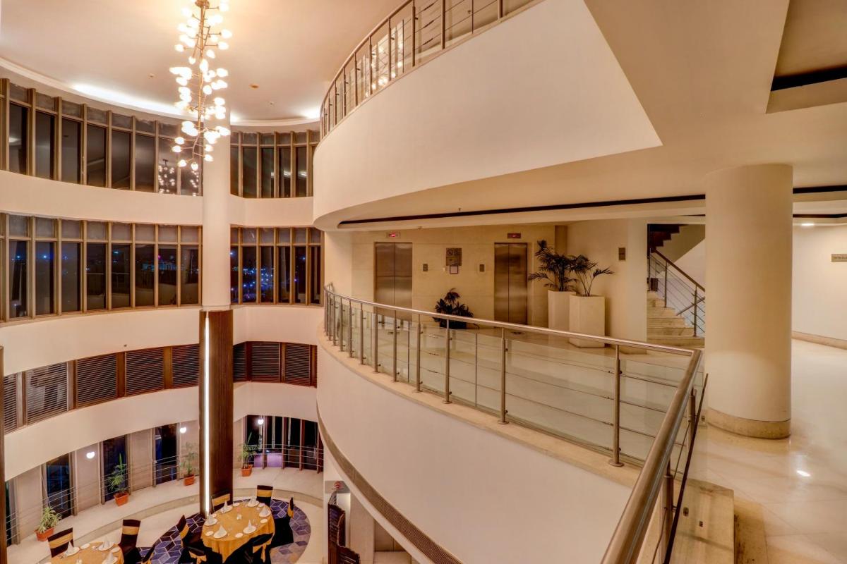 a view of the lobby of a building at Sunday Hotel Jaipur in Jaipur