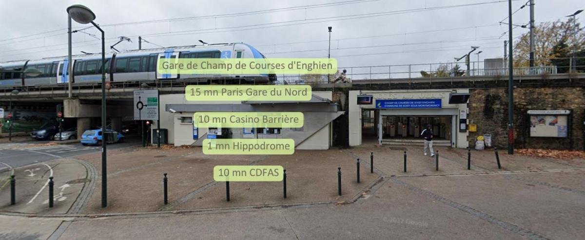 Disponible - Appartement Entier - Ligne H 15mn Paris-Gare du Nord, Parking Rue Gratuit, 4 pers, Station de Train en Face toutes les 15mn, Hippodrome, CDFAS, Université, Borne Electrique, 1er étage - Housity