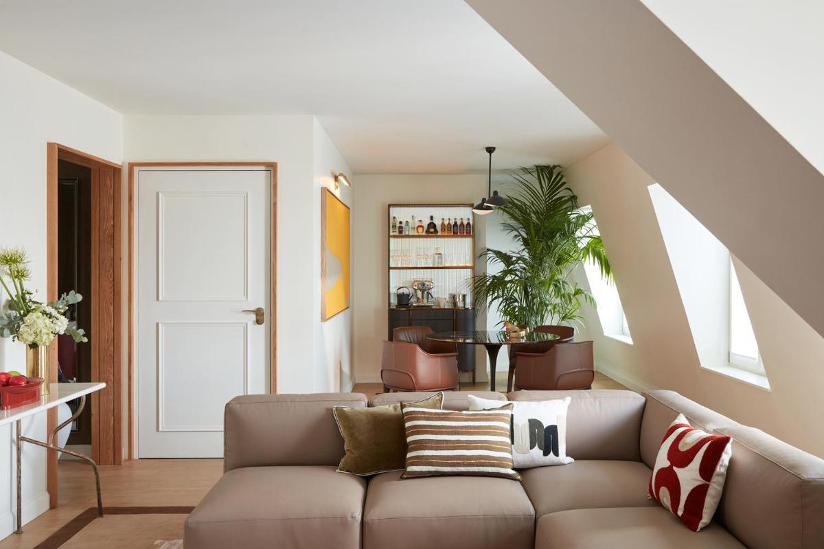 Coin salon dans l'établissement Villa-des-Prés