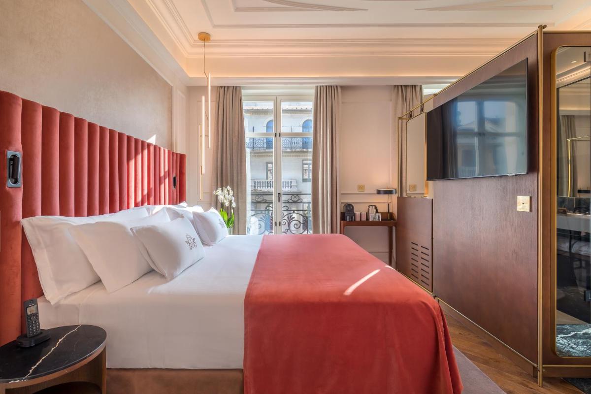 Cama o camas de una habitación en Palacio Gran Vía, a Royal Hideaway Hotel